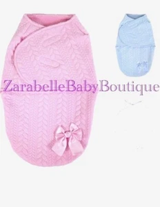 Cubierta envolvente cálida para bebé arco rosa azul blanco forrada sherpa 0 3 m - Imagen 1 de 4