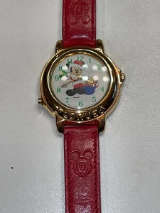 Vintage Disney Lorus Mickey Mouse Musikuhr Jingle Bells - Teile - rot - Bild 1 von 8