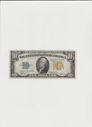 10 $ 1934 A ((AFRYKA PÓŁNOCNA)) Srebrny certyfikat Lekko obiegowy. Blok BA