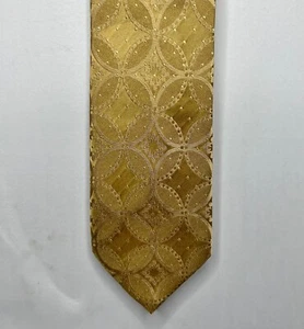 Claiborne Herren Krawatte 3 3/4" Gold 100 % Seide handgefertigt Business formelle Krawatte - Bild 1 von 12