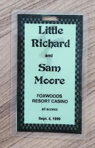 Little Richard 1999 Tour Laminated All Access Backstage Pass Gig VIP Concert - Picture 1 of 2