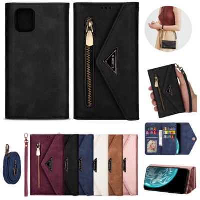 适用于三星 S25 S24 S23 S22 S21 FE 超磁性外壳 皮革翻盖钱包式保护套 — 第 1/4 张图片