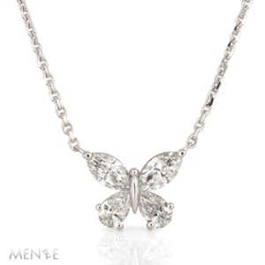 Collier / Kette Schmetterling 750/- Weißgold Diamanten 0,42 ct. by Menze (22674) - Bild 1 von 9
