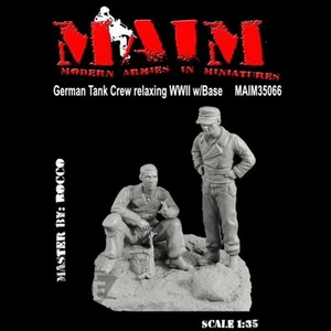 MAIM 1:35 Tripulación Tanque Alemana Relajante Segunda Guerra Mundial con Base 35066* - Imagen 1 de 1