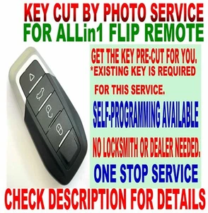 KEY CUT BY PHOTO FR-STYLE FLIP REMOTE FOR 2004-2006 RX330 KEYLESS ENTRY FOB CHIP - Picture 1 of 9