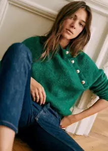 Suéter Sezane Trudy Mohair Jersey Verde Talla XS - Imagen 1 de 10