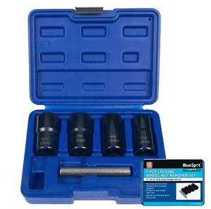 BlueSpot 5pc Locking Wheel Nut Remover 19 - 22mm Emergency Nut Socket Set 1/2" - Picture 1 of 3