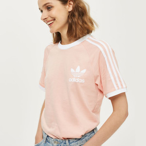 pink adidas black stripes