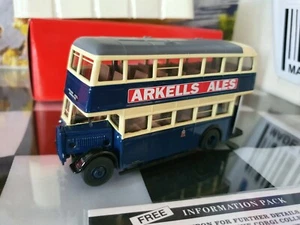 1:87 Guy Arab II Double Decker Utility Bus Definitive ARKELLS ALES Blue By Corgi - Picture 1 of 8
