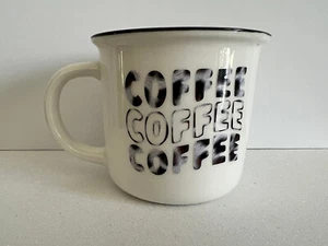 Tema Café ~ Café Café Café Personalizado Pastel Blanco Crema Cerámica Taza Taza - Imagen 1 de 3