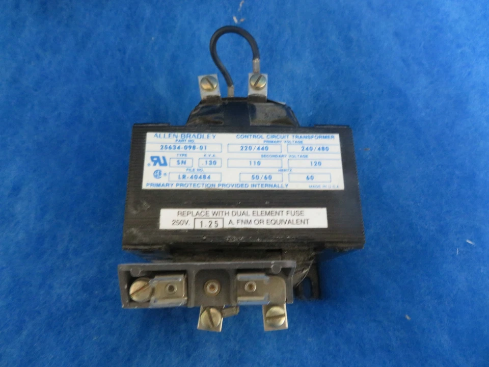 Transformador de circuito de control Allen Bradley 25634-098-01 .130KVA + 1 año de garantía Foto 1 de 1