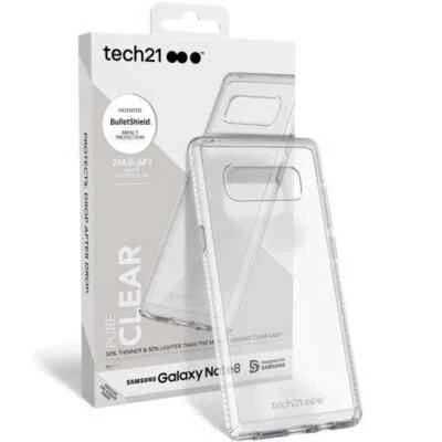 Pure Clear Case Cover For Samsung Galaxy Note 8 BulletShield Protection Tech21 - Image 1 of 4