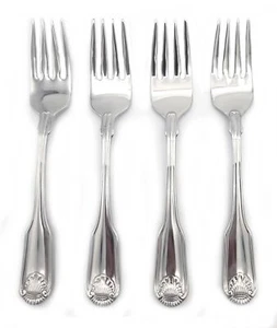 Oneida Classic Shell Set of 4 Salad Forks - Picture 1 of 1