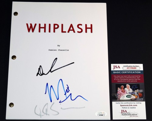 MILES TELLER, J.K SIMMONS & CHAZELLE Signed WHIPLASH Full MOVIE SCRIPT ...