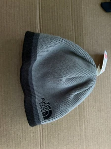 The North Face Hat Black Gray Boy's One Size Winter Snow - Picture 1 of 5