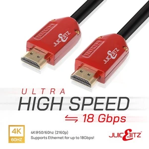 JuicEBitz® HDMI Cable 4k 2.0 Ultra HD Male to Male Lead 1m 2m 3m 4m 5m 6m 7m 10m - Picture 1 of 12
