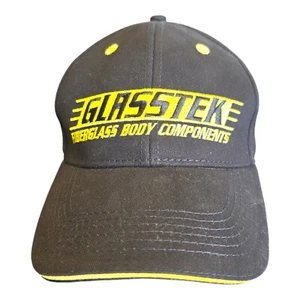 Glasstek Hat Cap Strapback Adjustable Yellow & Black Fiberglass Body Component - Picture 1 of 10