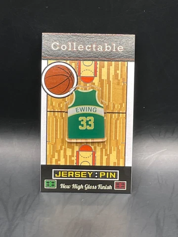 Seattle Supersonics Patrick Ewing jersey lapel pin-Classic Retro Collectable Cover