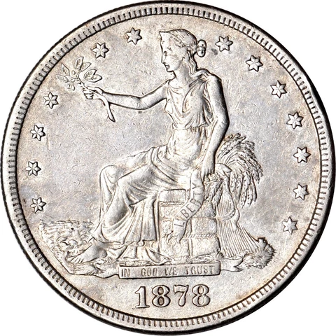 1878-S T$1 Trade Dollar XF(Rim Hit) K15807 Cover