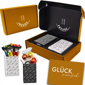 EINE KLEINE FREUDE. | "Glückwunsch" Geschenkbox mit Lindt Schokolade & Grußkarte - Bild 1 von 6
