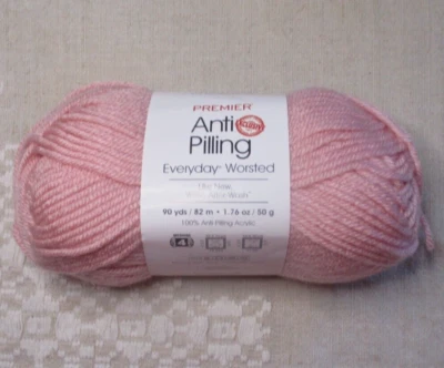 Premier Yarns, Anti-Pilling Everyday Worsted, Quartz Pink, 50 g, 90 yds, Acrylic - Image 1 of 4