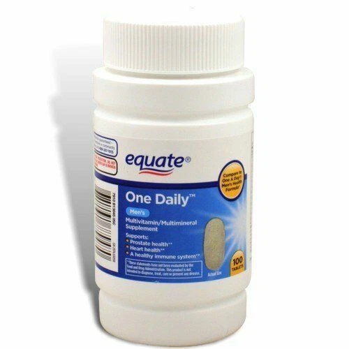 EQUATE One Daily Multivitamin Dietary Supplement for Men 100 Tablets