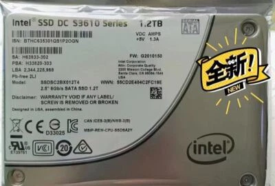 1.2TB Intel S3610 Series SSD Enterprise 2.5" SSDSC2BX012T4 MLC SATA FW:G2010150 - Image 1 of 2