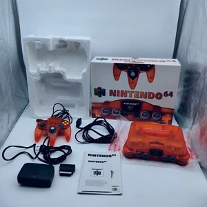 Nintendo 64 N64 Konsole Console - Orange Clear Transparent - OVP PAL - Picture 1 of 23