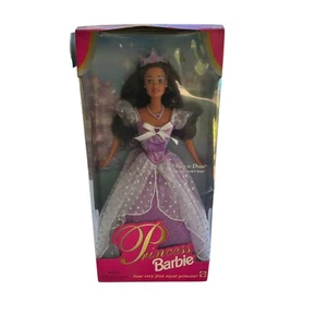 NRFB VINTAGE 1997 Principessa Barbie bambola #18406 bruna Teresa facile da vestire viola - Foto 1 di 7