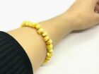 Baltic AMBER BRACELET Gift Natural Amber Yellow Butter Beads Elastic 6,4g 10212
