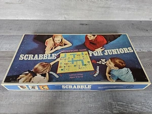 Vintage Scrabble For Juniors Ed 3 1968 Selchow Righter Has All 100 Tiles 2 Sided - Picture 1 of 22
