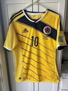 2014 Adidas Colombia Home Soccer Jersey James Rodriguez Men XL World Cup Russia - Picture 1 of 8