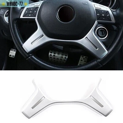 Cubierta moldeadora volante coche plata mate para Mercedes Benz ML GL 2012-2016 Foto 1 de 4