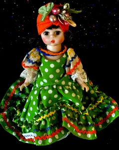 1970er Jahre Madame Alexander BRASILIEN SÜDAMERIKANISCHE Mädchen Puppe 8 Zoll internationale Serie - Bild 1 von 18