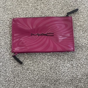 MAC Purple Double Zipper Makeup Cosmetic Bag Case, Travel Toiletry Pouch, NEW - Picture 1 of 10