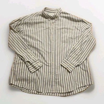 Camisa Arizona Jean Co Para Hombres 2XL Rayas Manga Larga Con Botones Informal Estilo Años 90 Foto 1 de 3