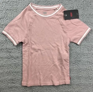 Levi's Women's Size XS Short Sleeve Cropped Oracle Ringer T-Shirt Pink - Picture 1 of 7