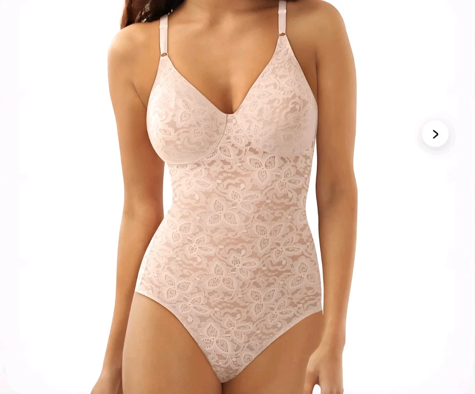 Nuevo- Sujetador Bali 38C Rosa Modelador de Cuerpo Encaje 'N Suave Control Firme Alambre DF8L10 RZO Foto 1 de 4