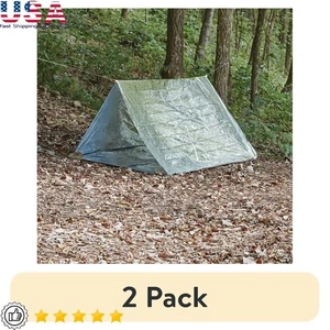 Emergency Reflective Survival Tent Lightweight Waterproof Fire Retardant Kit New - Picture 1 of 12