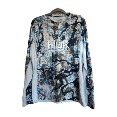 Мужская футболка с длинным рукавом Huk Performance Fishing большой размер Kryptek Obskura для активного отдыха - Изображение 1 из 4