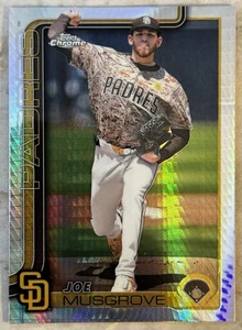 2025 Topps Chrome Refractor Karte #55 Joe Musgrove San Diego Padres  - Bild 1 von 6