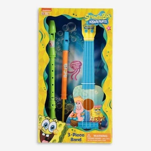NEW SpongeBob SquarePants 3 Piece Band Set Ukulele Recorder & Slide Whistle ๐ธ๐ช - Picture 1 of 5