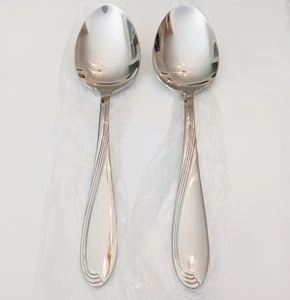 (2) NUEVAS cucharas para servir sólidas de acero inoxidable Oneida CRESTA ~ China - Imagen 1 de 6