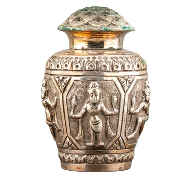 Plata maciza Salter birmano chino del sudeste asiático hindú Vishnu siglo XIX Foto 1 de 4