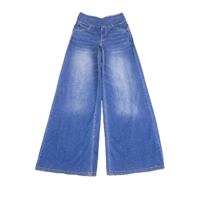 Halara High Rise Wide Leg Palazzo XS (24x30) High Heavy Stretch Denim Pull On - Image 1 of 4