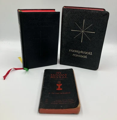 Vintage Catholic Missal Books Lot of 3 Maryknoll Saint Joseph My Sunday Missal - Image 1 of 4