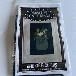 Primitive Gatherings Jar Of Flowers Kit - Picture 1 of 2