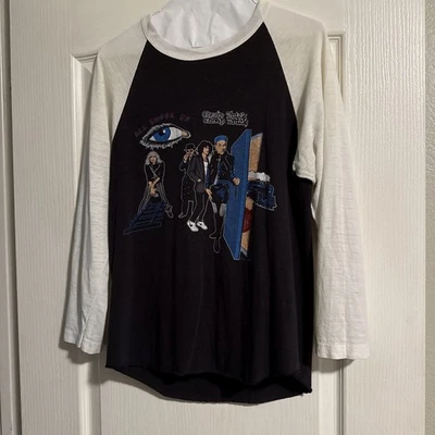 Camiseta de béisbol vintage barata Trick All Shook Up World Tour años 80 yunque | L Foto 1 de 4