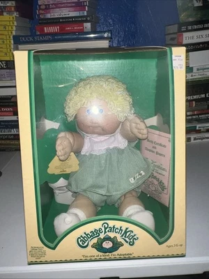 Nuevo Vintage The Original Cabbage Patch Niños Muñecas Cabello Rubio Ojos Azules Foto 1 de 4