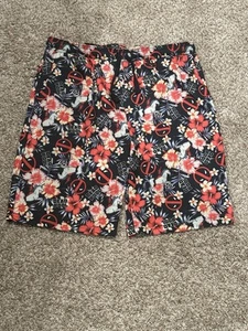 Marvel Comics Deadpool Floral All Over Print Sleep Lounge Jam Mesh Shorts - Picture 1 of 8